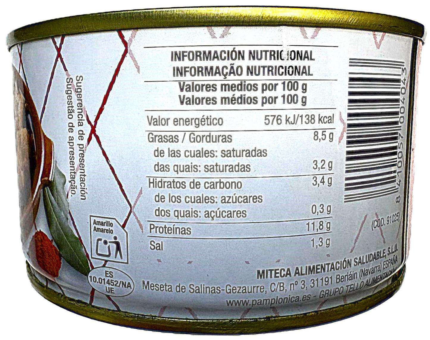 CALLOS DE CERDO EN LATA 380 GRS. PAMPLONICA