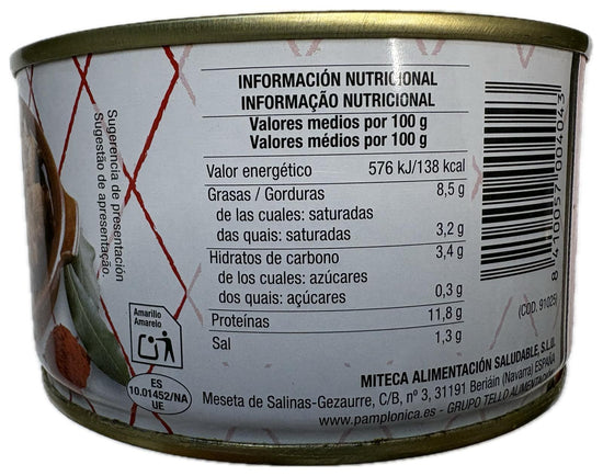 CALLOS EN SALSA, CAJA 12 LATAS DE  380 GRS. GRANDES CONSUMIDORES PAMPLONICA
