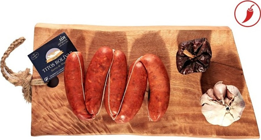 CHORIZO DE JAEN NORMAL Y PICANTE "Titos Bolivar" Sierra de Noalejo JAEN (330g + 330g)