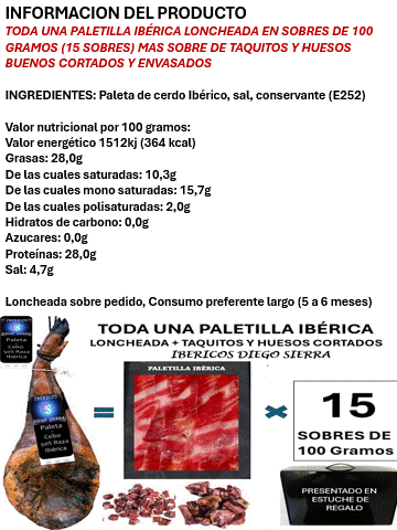 Toda una Paletilla ibérica LONCHEADA y envasada en Charcutería