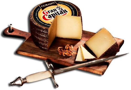 QUESO GRAN CAPITAN CURADO PIEZA DE 450 GRAMOS