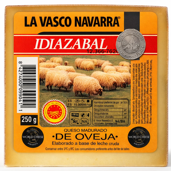 QUESO IDIAZABAL OVEJA AHUMADO CUÑA 250 GRAMOS "LA VASCO NAVARRA"