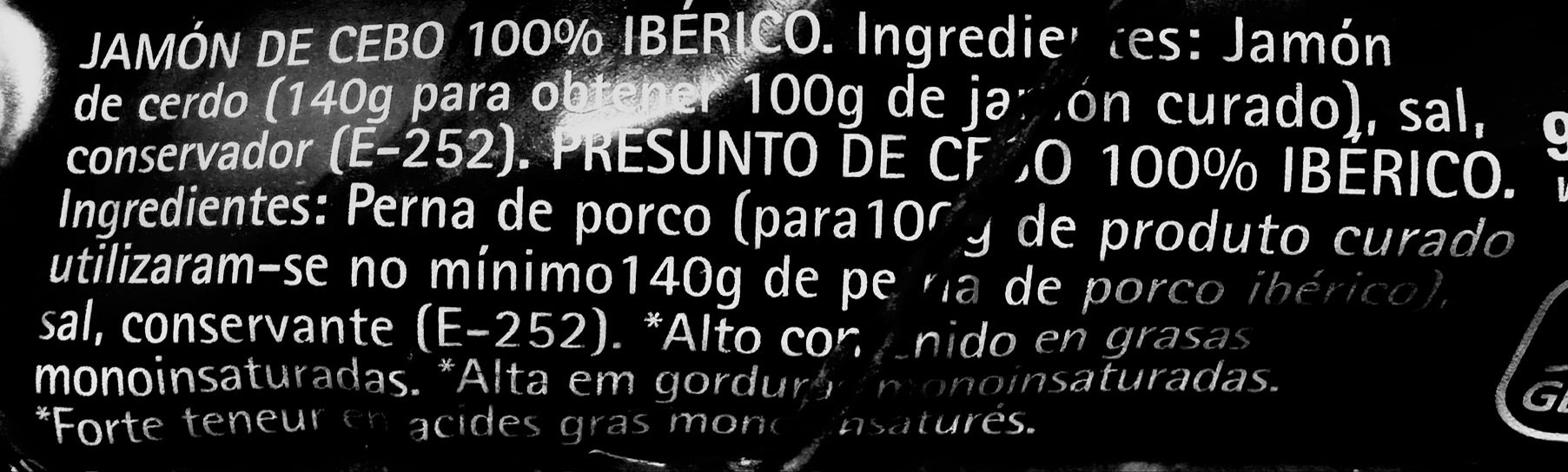 JAMON DE CEBO 100X100 IBÉRICO DESHUESADO - LEGADO IBÉRICO - piezas de 4 a 4'5 kgs.
