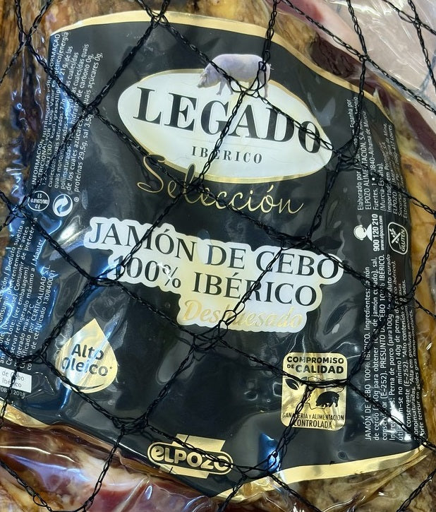 JAMON DE CEBO 100X100 IBÉRICO DESHUESADO - LEGADO IBÉRICO - piezas de 4 a 4'5 kgs.
