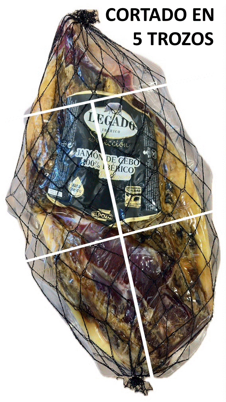 JAMON DE CEBO 100X100 IBÉRICO DESHUESADO - LEGADO IBÉRICO - piezas de 4 a 4'5 kgs.