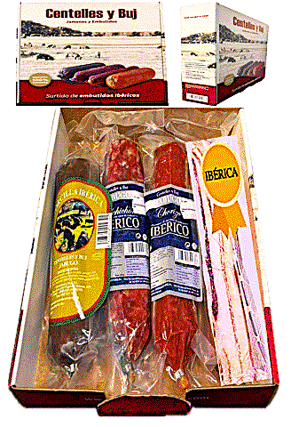 EMBUTIDOS Y PANCETA IBÉRICA DE JABUGO SURTIDO Chorizo, Salchichón, Morcilla y Panceta Ibérica (piezas de 250 gramos. total 1 Kilo)