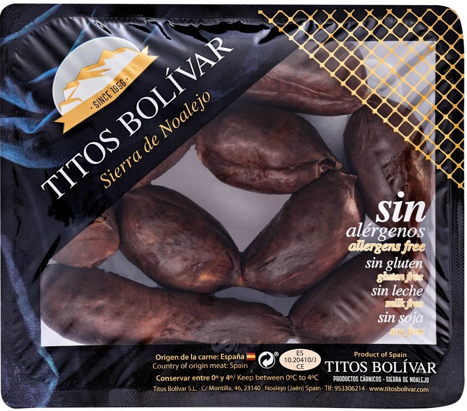 MORCILLAS DE JAEN ROSARIO "TITOS BOLIVAR" BANDEJA DE 330 GRS. APROX.