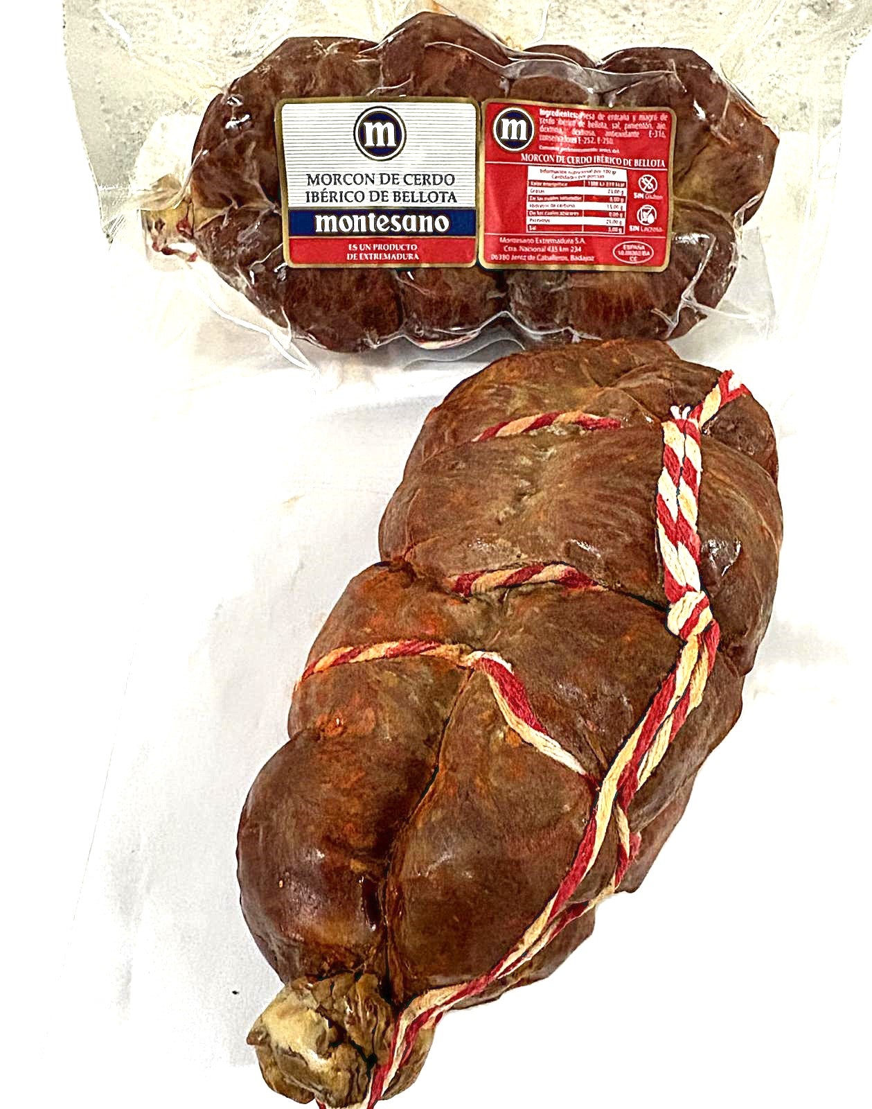 MORCON IBÉRICO DE BELLOTA - MONTESANO - EXTREMADURA- en Pieza Entera - 1/2 Pieza - Loncheado 100 grs.