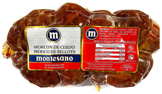 MORCON IBÉRICO DE BELLOTA - MONTESANO - EXTREMADURA- en Pieza Entera - 1/2 Pieza - Loncheado 100 grs.