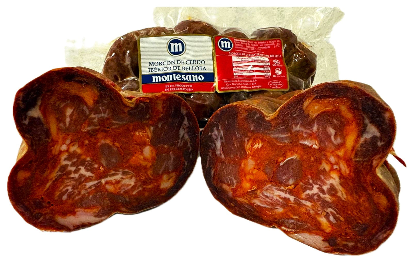 MORCON IBÉRICO DE BELLOTA - MONTESANO - EXTREMADURA- en Pieza Entera - 1/2 Pieza - Loncheado 100 grs.