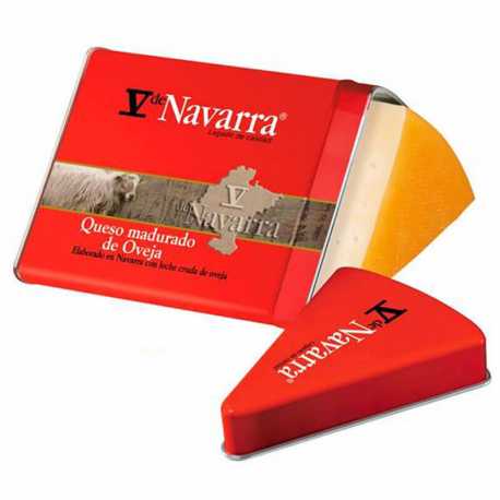 QUESO V NAVARRA OVEJA AHUMADO EN LATA - CUÑA DE 250 GRAMOS - ALBENIZ -