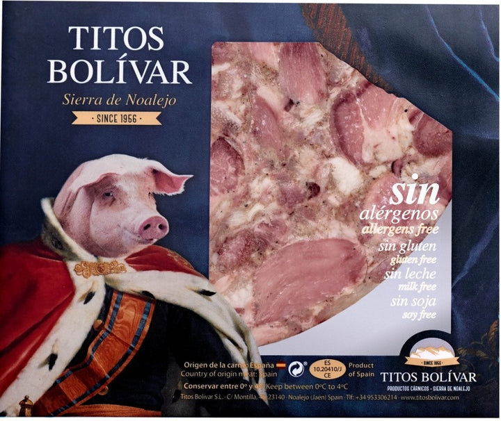 QUESO DE CERDO "TITOS BOLIVAR" en bandeja de 400 grs. aprox.