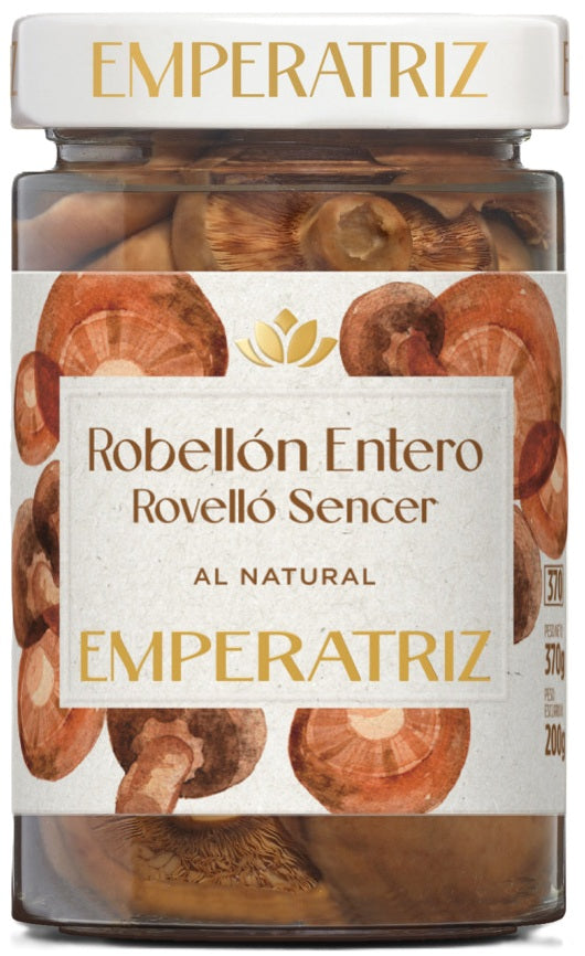 ROBELLONES NISCALOS SETAS ENTEROS "EMPERATRIZ" bote de cristal