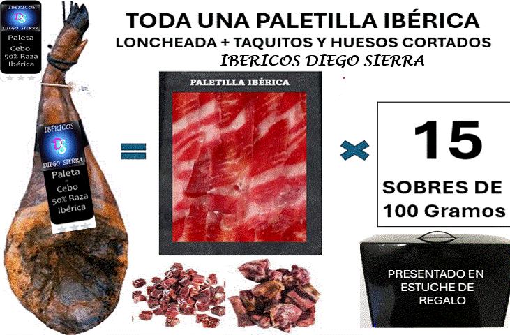 Toda una Paletilla ibérica LONCHEADA y envasada en Charcutería