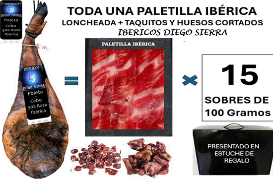 Toda una Paletilla ibérica LONCHEADA y envasada en Charcutería