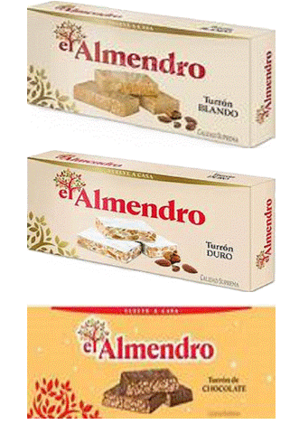 TURRONES EL ALMENDRO, Duro, Blando y Chocolate crujiente